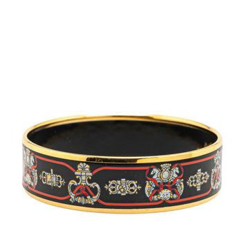 Hermes Gm Emaille Bangle In Gold