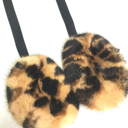 Louis Vuitton Louis Vuitton Fur Leopard Print Earmuffs