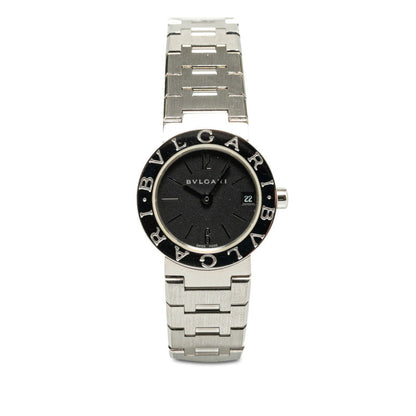 Bvlgari Watch Bb23Ss Quartz Black Dial Stainless Steel