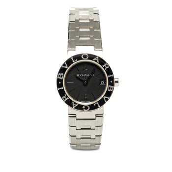 Bvlgari Watch Bb23Ss Quartz Black Dial Stainless Steel
