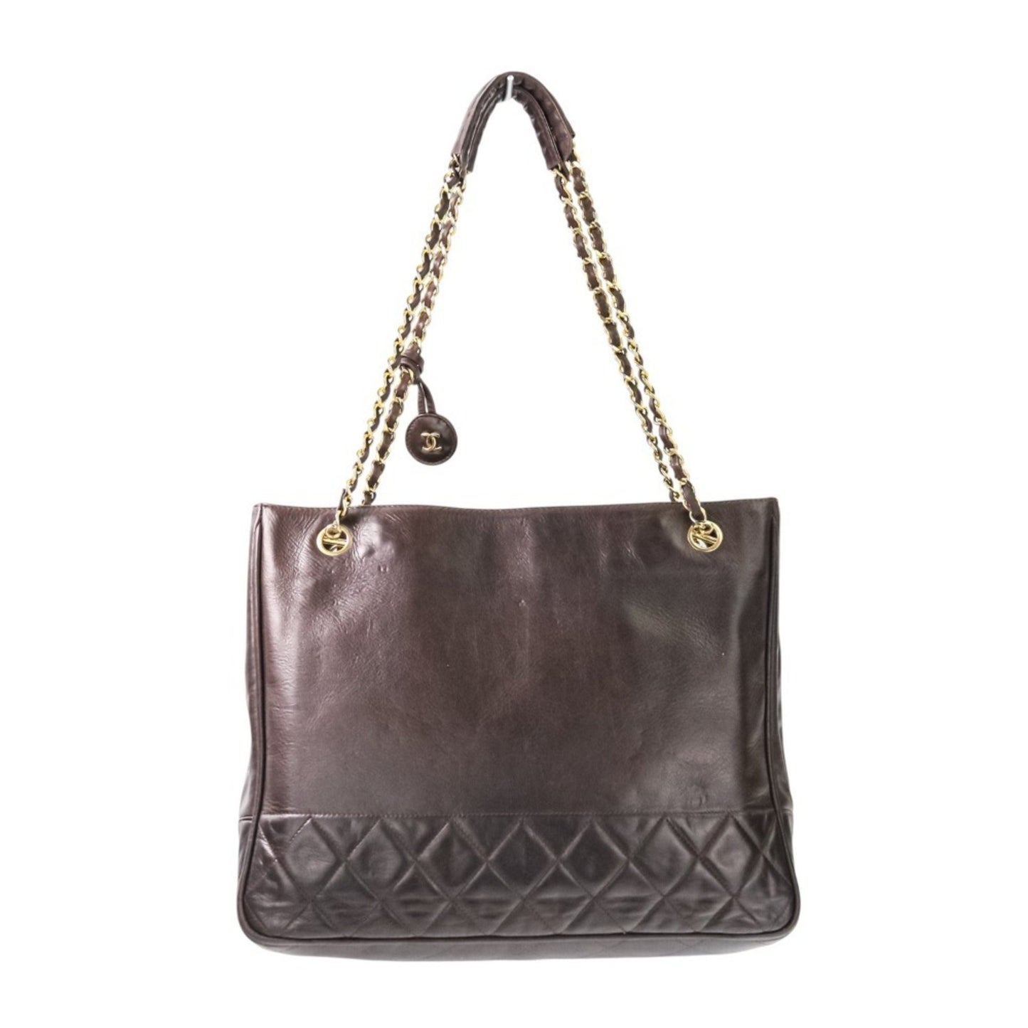 Chanel Matelasse Leather Chain Shoulder Bag In Brown