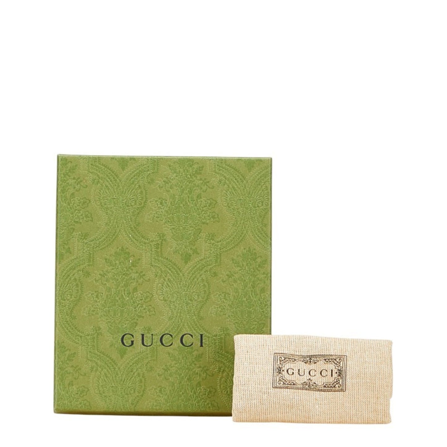 Gucci Script Mini Bifold Wallet 772639 Gray Leather