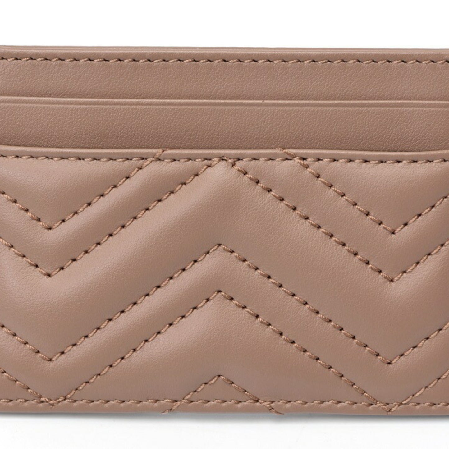 Gucci Double G Card Case Holder 443127 Leather Pink Beige S-159260