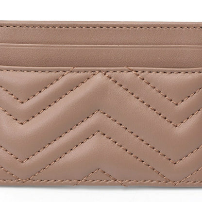 Gucci Double G Card Case Holder 443127 Leather Pink Beige S-159260