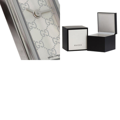 Gucci 1500L Gg Square Face 1P Diamond Watch Stainless Steel Ss