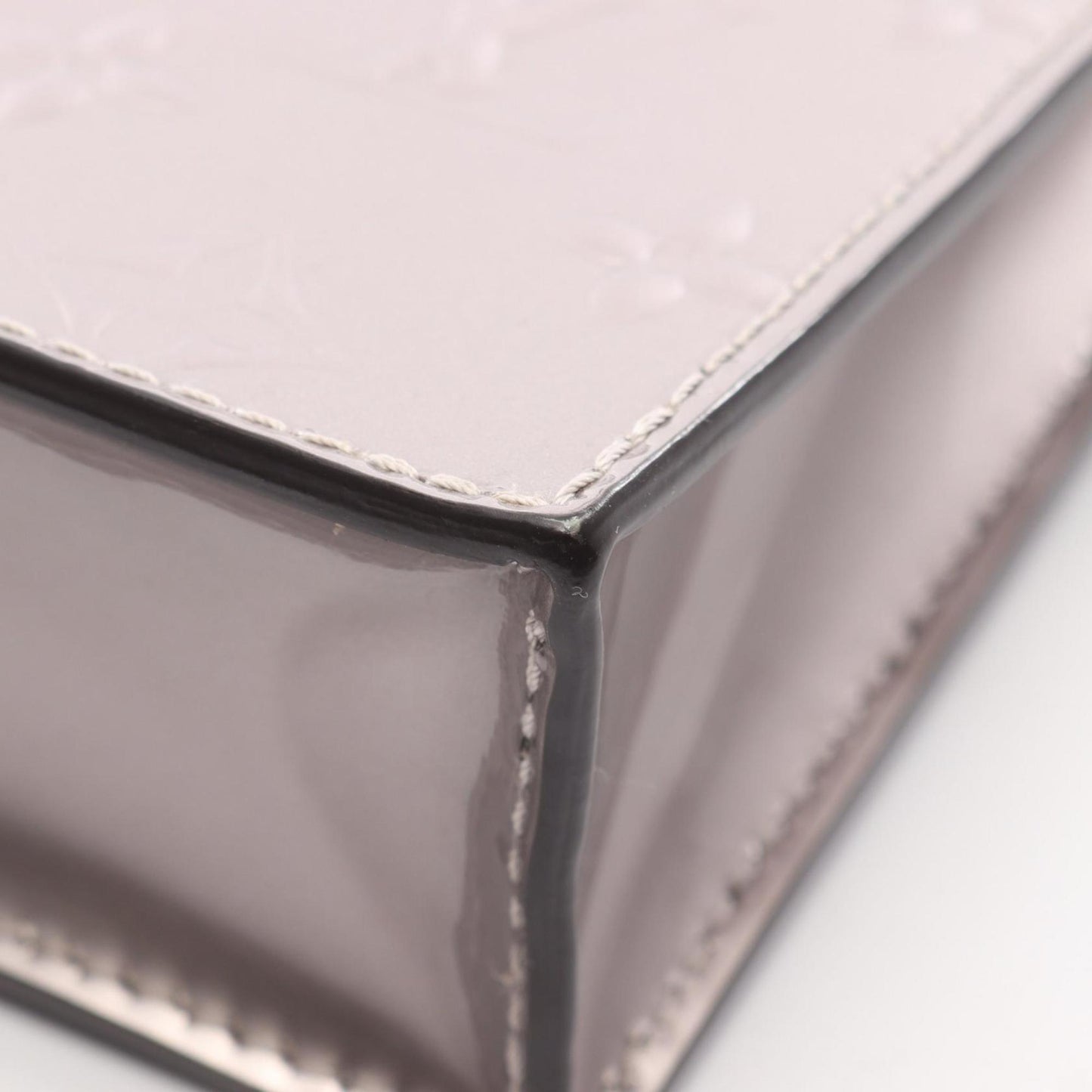 Louis Vuitton Petite Sac Plat Monogram Vernis Taupe Handbag