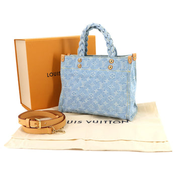 Louis Vuitton Lv By The Pool Let Go 2-Way Hand Shoulder Bag Monogram Denim Sky Blue M24897 Rfid
