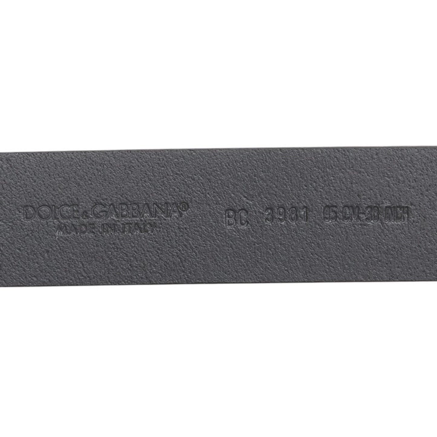 Dolce & Gabbana Dg Logo Belt 95.38 Bc3981 Black Leather