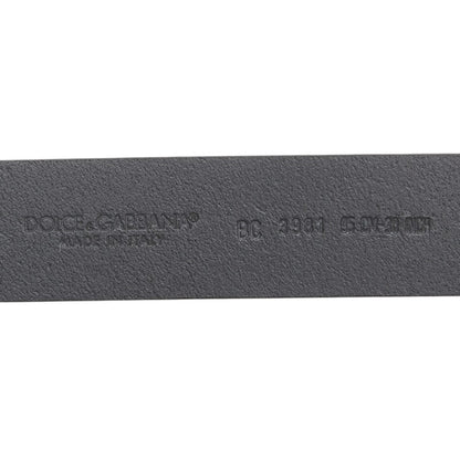 Dolce & Gabbana Dg Logo Belt 95.38 Bc3981 Black Leather