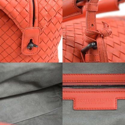 Bottega Veneta Handbag Intrecciato Leather Orange Pink