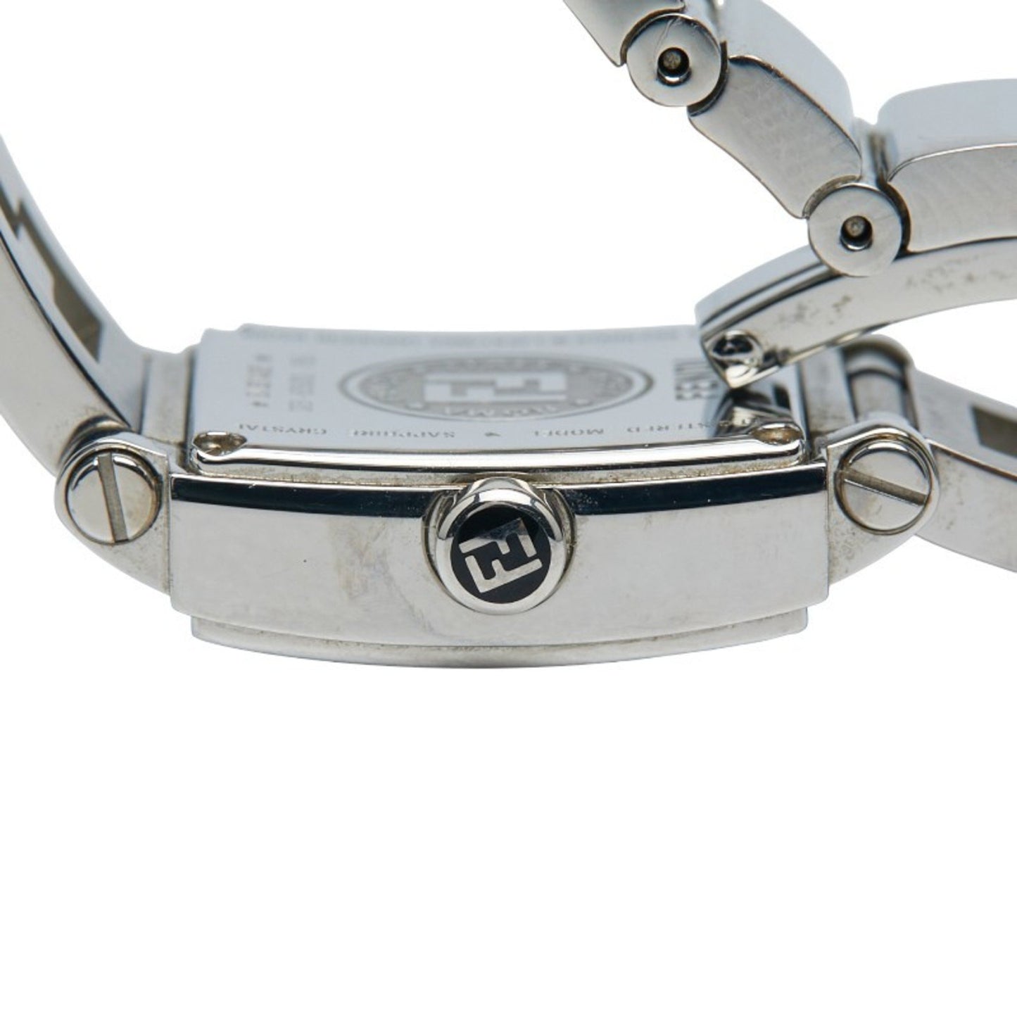 Fendi Quadromini Watch 60500L Quartz Purple Dial Stainless Steel