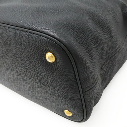 Prada Vit.Daino Shoulder Bag In Black Leather