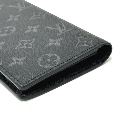 Louis Vuitton M61697 Portefeuille Brazza Bi-Fold Wallet Long Monogram Eclipse Canvas