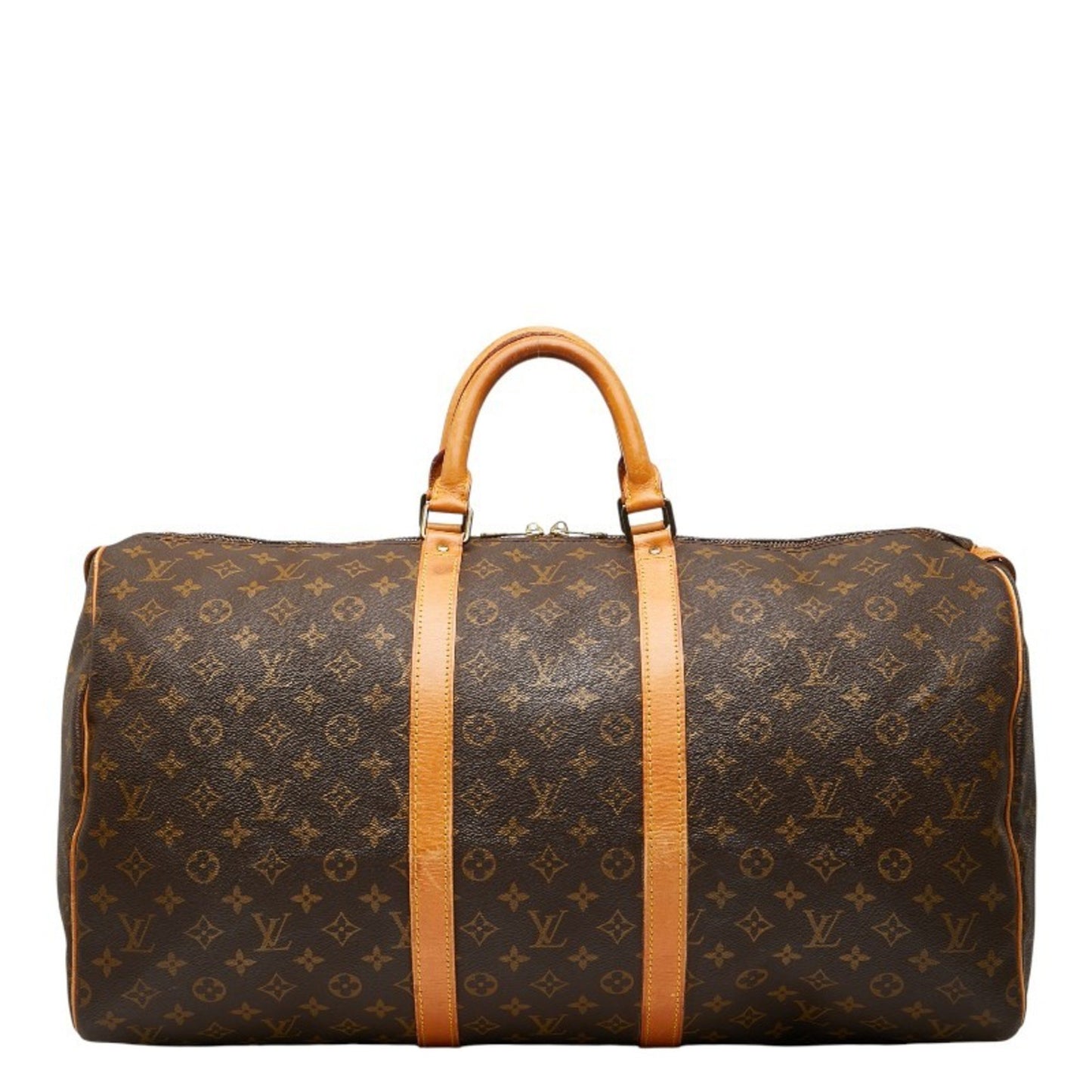 Louis Vuitton Monogram Keepall 55 Boston Bag/Travel Bag M41424 Brown Leather