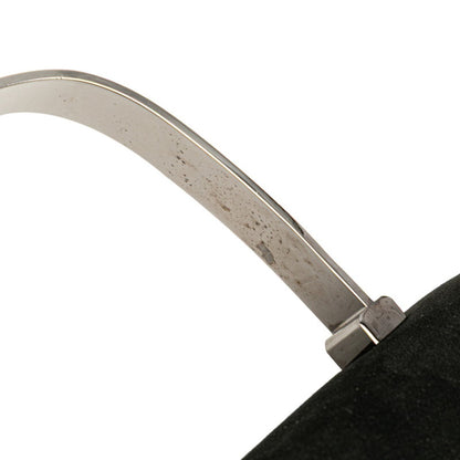 Salvatore Ferragamo 2-Way Handbag/Shoulder Bag In Black Nubuck Leather