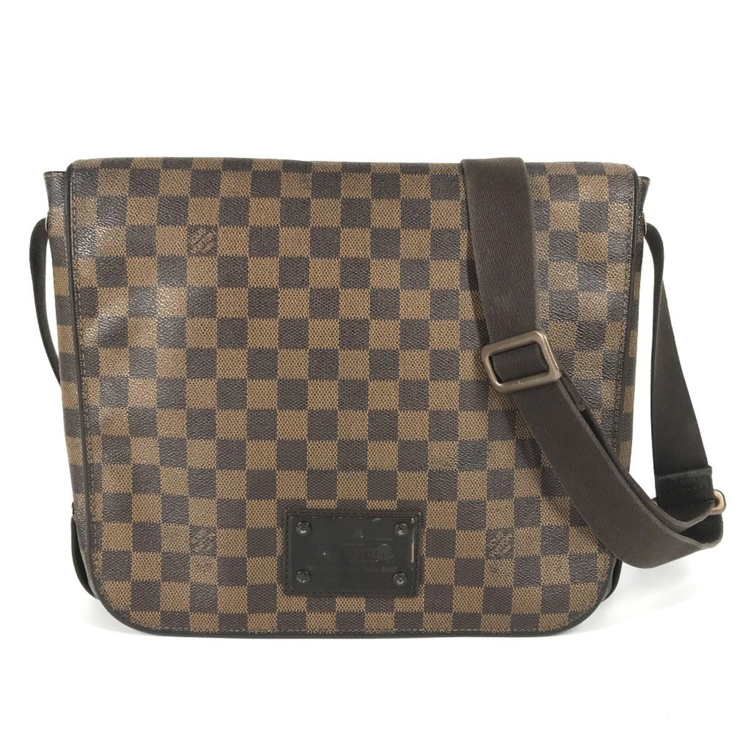 Louis Vuitton N51211 Damier Brooklyn Mm Flap Shoulder Bag In Canvas