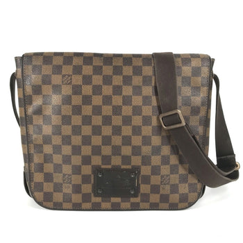Louis Vuitton N51211 Damier Brooklyn Mm Flap Shoulder Bag In Canvas