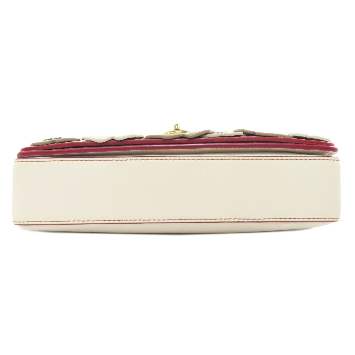 Coach 20215 Dinky Flower Motif Leather Shoulder Bag