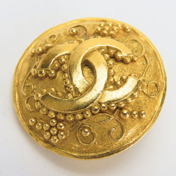 Chanel Earrings Coco Mark Metal Gold Plated 96A