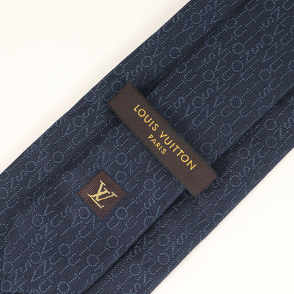 Louis Vuitton Monogram Silk Cravate Navy Tie For Men