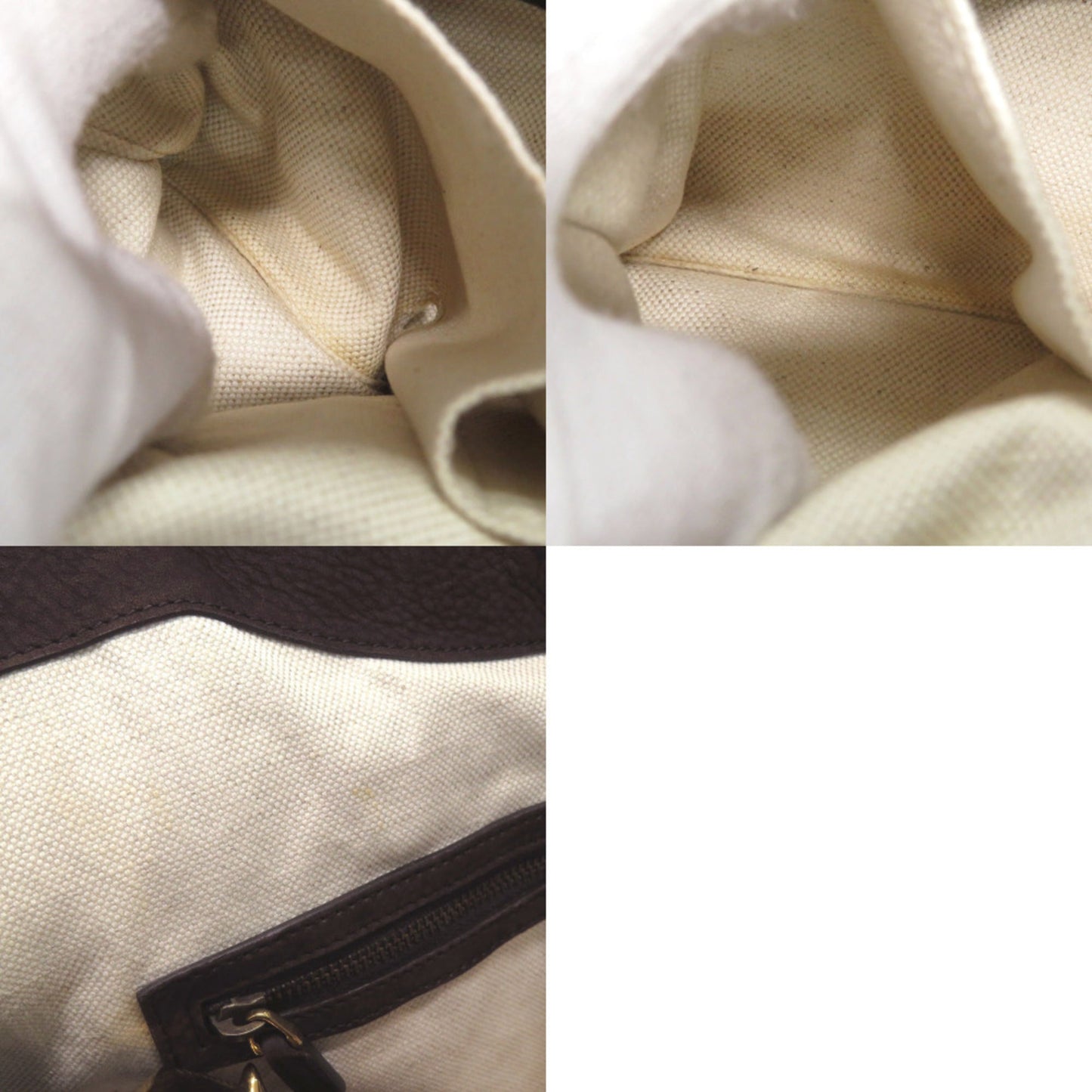 Gucci 296877 Nubuck Leather Brown Tote Bag Handbag 0256 Gucci