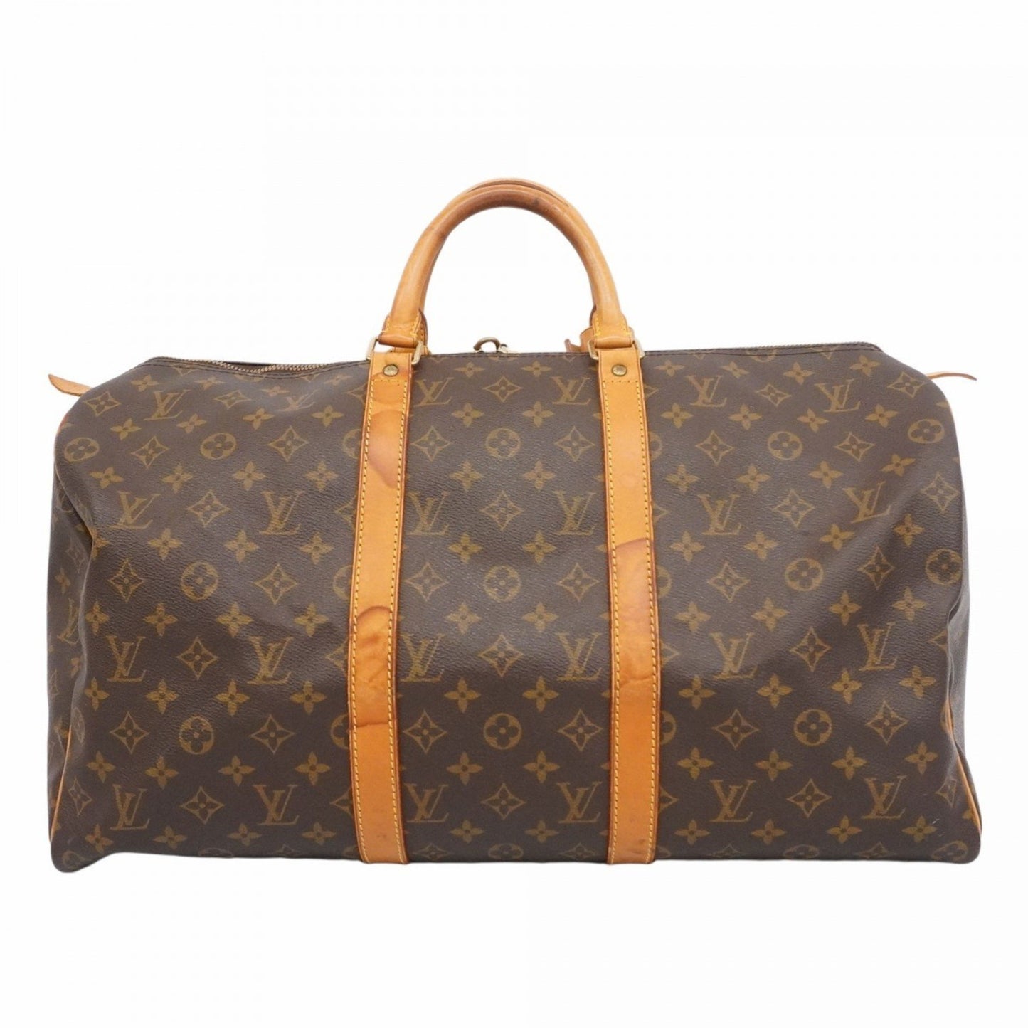 Louis Vuitton Monogram Keepall 50 Boston Bag M41426 Brown