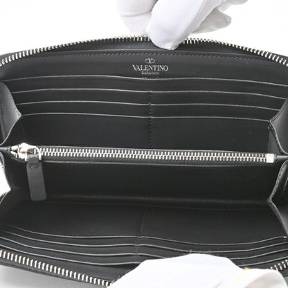 Valentino Vltn Calf Leather Wallet Round Zip 1Y2P0570Vna_0No Black S-155893