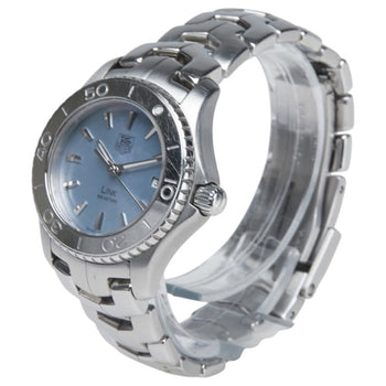 Tag Heuer Link Shell Dial Watch Wj1316 Quartz Blue Stainless Steel