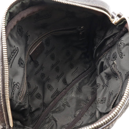 Gucci Guccissima Shoulder Bag Leather Dark Brown 201448