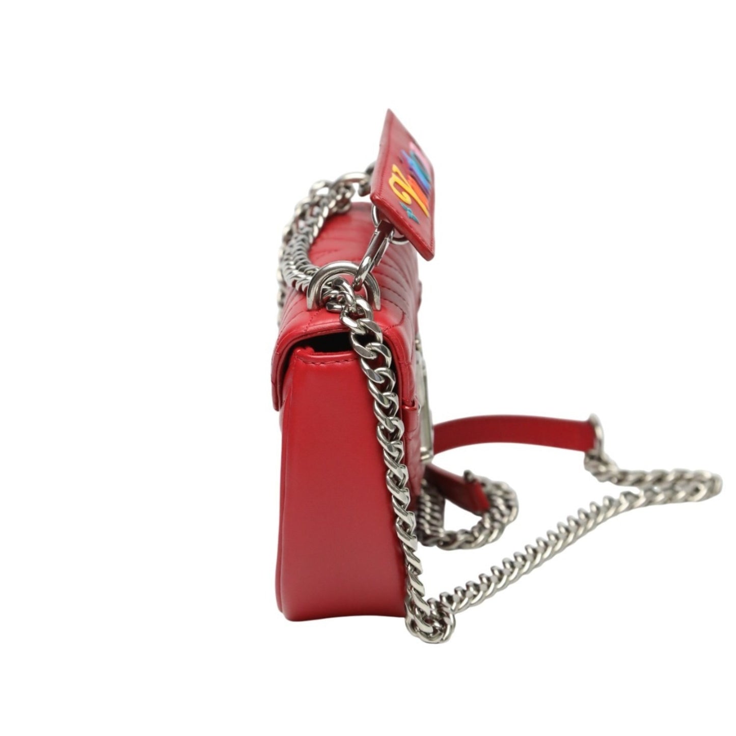 Louis Vuitton New Wave Leather Chain Tote Shoulder Bag M51930 Red