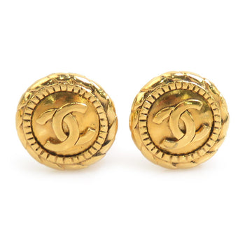Chanel Coco Mark Metal Gold Earrings