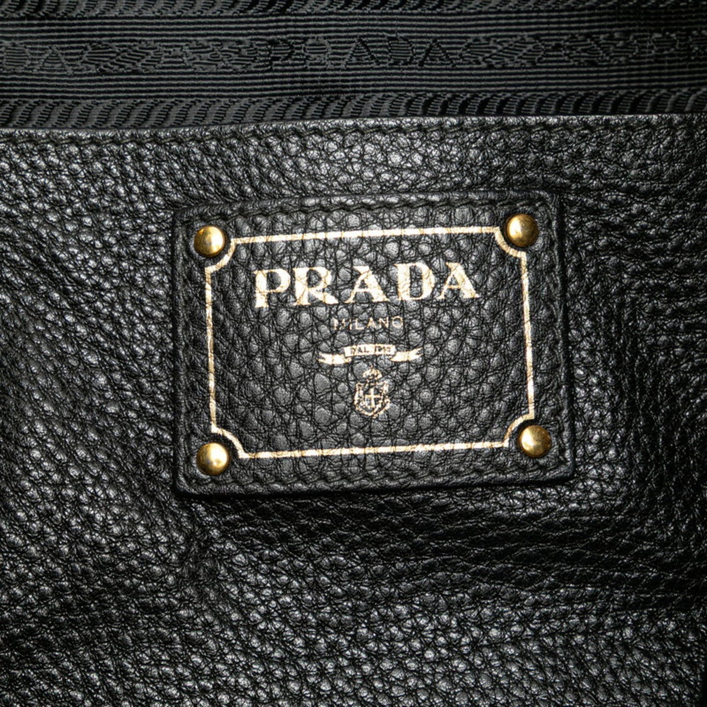 Prada One-Shoulder Bag Br4892 Black Calf Leather