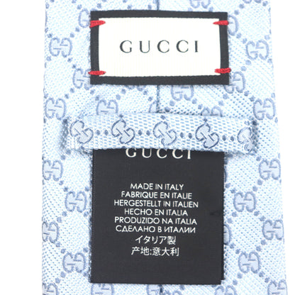 Gucci 562827 100% Silk Cravate Gg Print Necktie