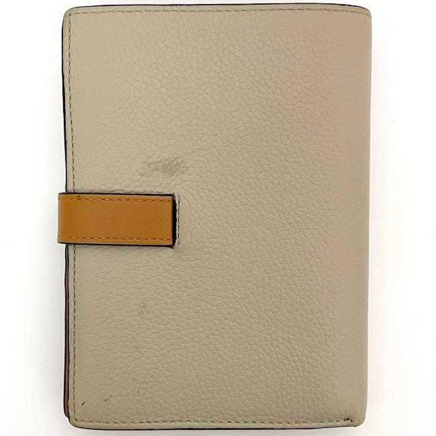 Loewe Bi-Fold Wallet Vertical Small Ec-23121 Beige Camel Brown Salmon Pink Anagram C660S87X01