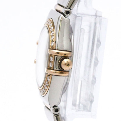 Omega Constellation Diamond Mop 18K Pink Gold Steel Watch 1368.71 Polished