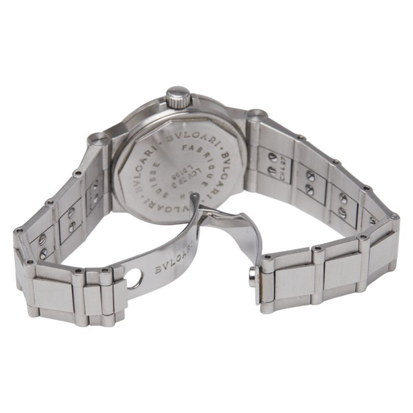 Bvlgari Diagono Sport Watch Lcv29S Automatic White Dial Stainless Steel