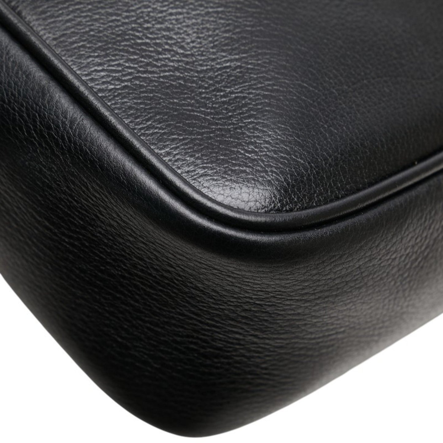 Versace Medusa Clutch Bag/Second Bag In Black Leather