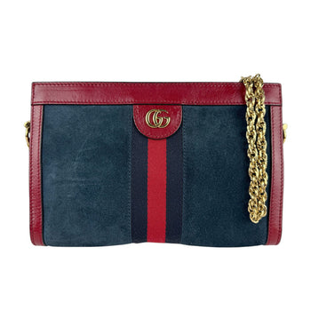 Gucci Ophidia Shoulder Bag In Suede And Leather