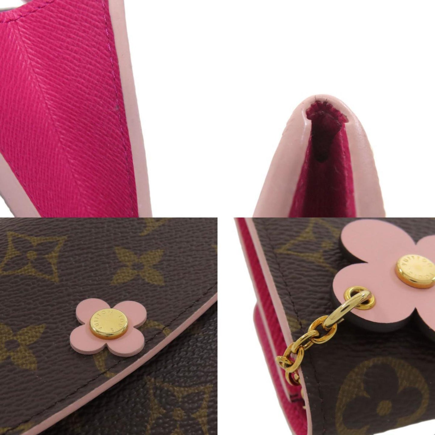 Louis Vuitton M64202 Portefeuille Emily Flower Long Wallet In Monogram Canvas
