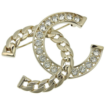 Chanel Coco Mark Brooch Abd111 B16035 With Rhinestones