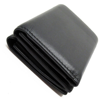 Balenciaga Tri-Fold Wallet Leather Black