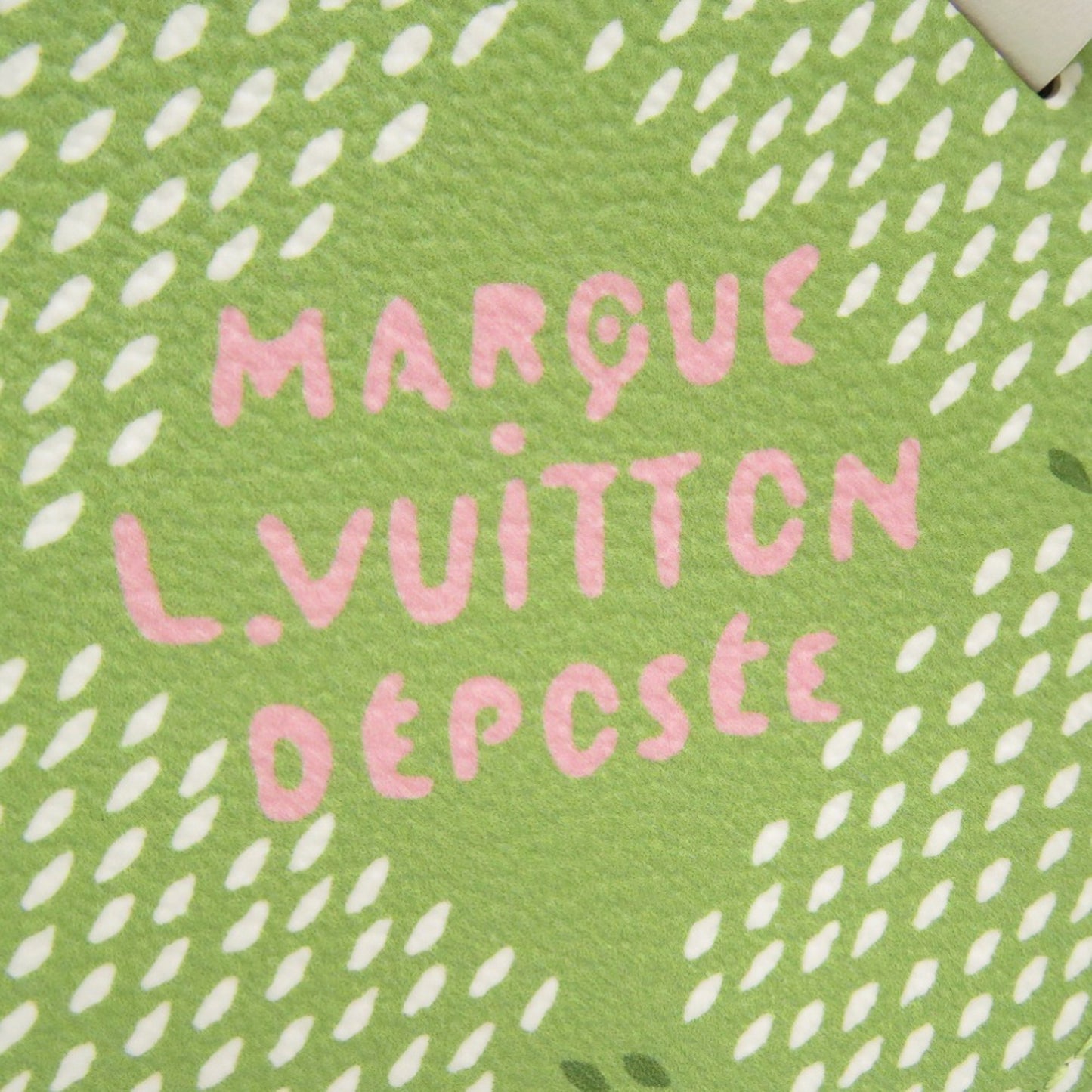 Unused Louis Vuitton Lv Bag Tag Golf Tee Damier Charm Gi1063 Canvas Leather Green 0499 Louis Vuitton