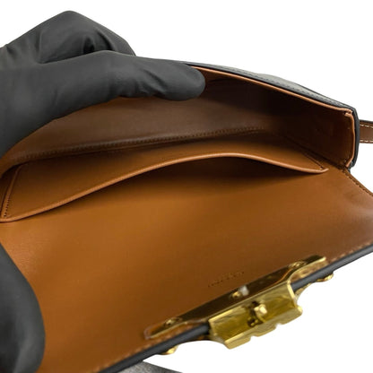 Celine Claude Triomphe Logo Hardware Leather Shoulder Bag