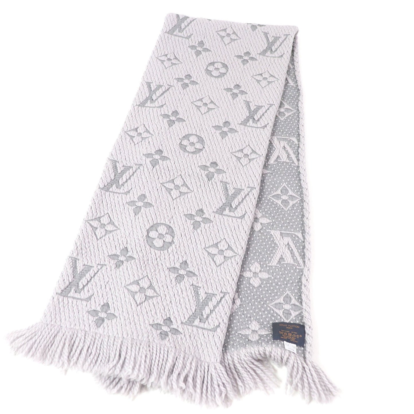 Louis Vuitton M74742 Echarpe Logomania Wool And Silk Monogram Fringe Scarf