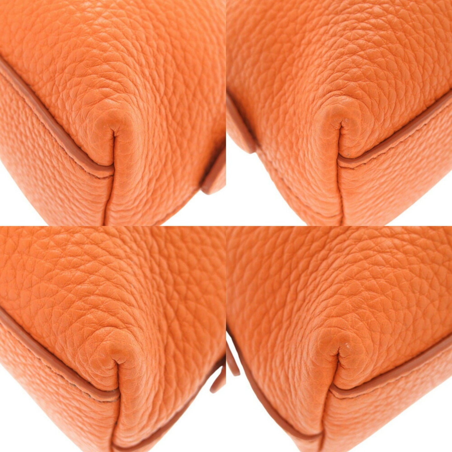 Prada Leather Orange Pouch 0778Prada