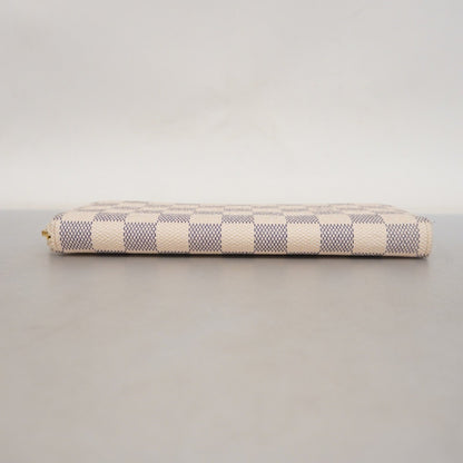 Louis Vuitton Damier Azur Portefeuille Clemence Long Wallet N61264 White
