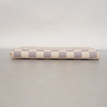 Louis Vuitton Damier Azur Portefeuille Clemence Long Wallet N61264 White