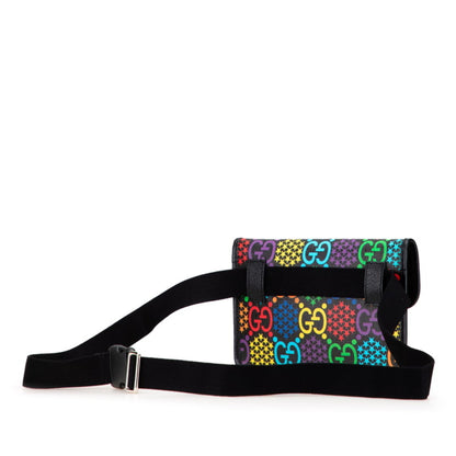 Gucci Gg Psychedelic Waist Bag/Body Bag 598113 Black/Multicolor Leather