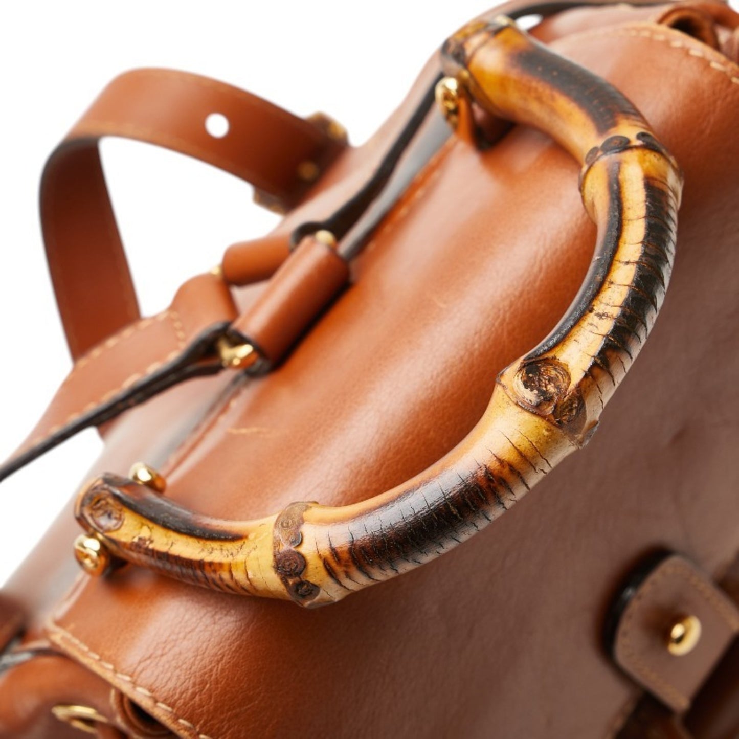 Gucci Bamboo Backpack 003 1998 0030 Brown Leather