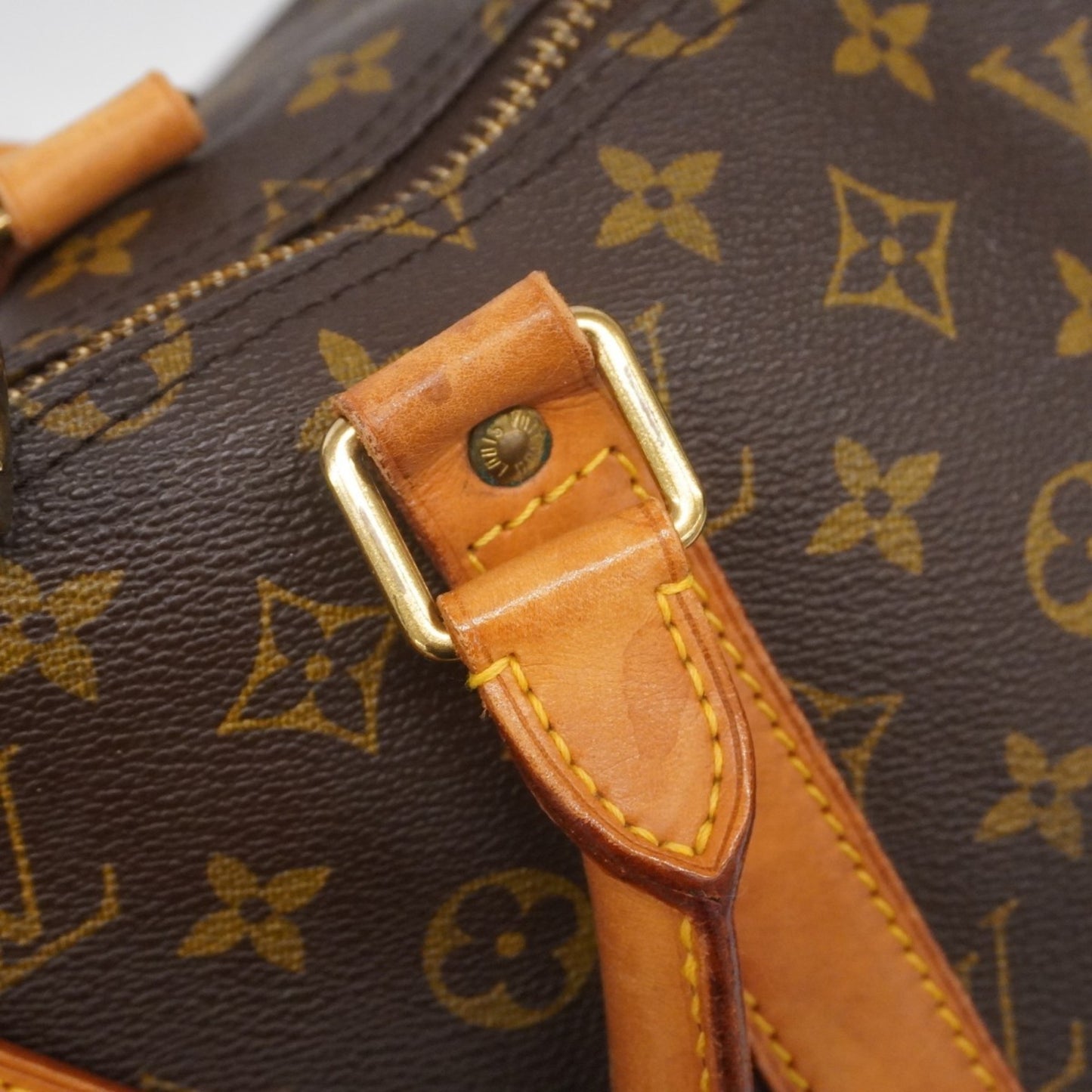 Louis Vuitton Monogram Keepall 55 Boston Bag M41424 Brown